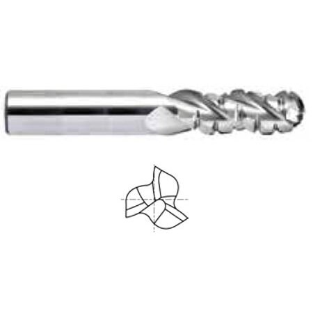 Yg-1 Tool 3 Flute 30 Degree Helix Ball Roughing Alu-Power Carbide End Mill 45064
